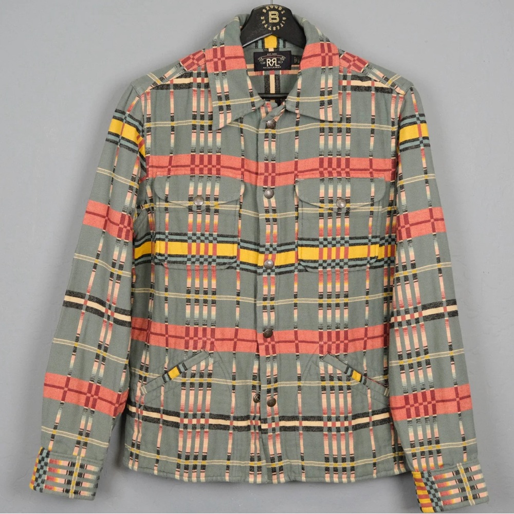 RRL Plaid Jacquard Overshirt